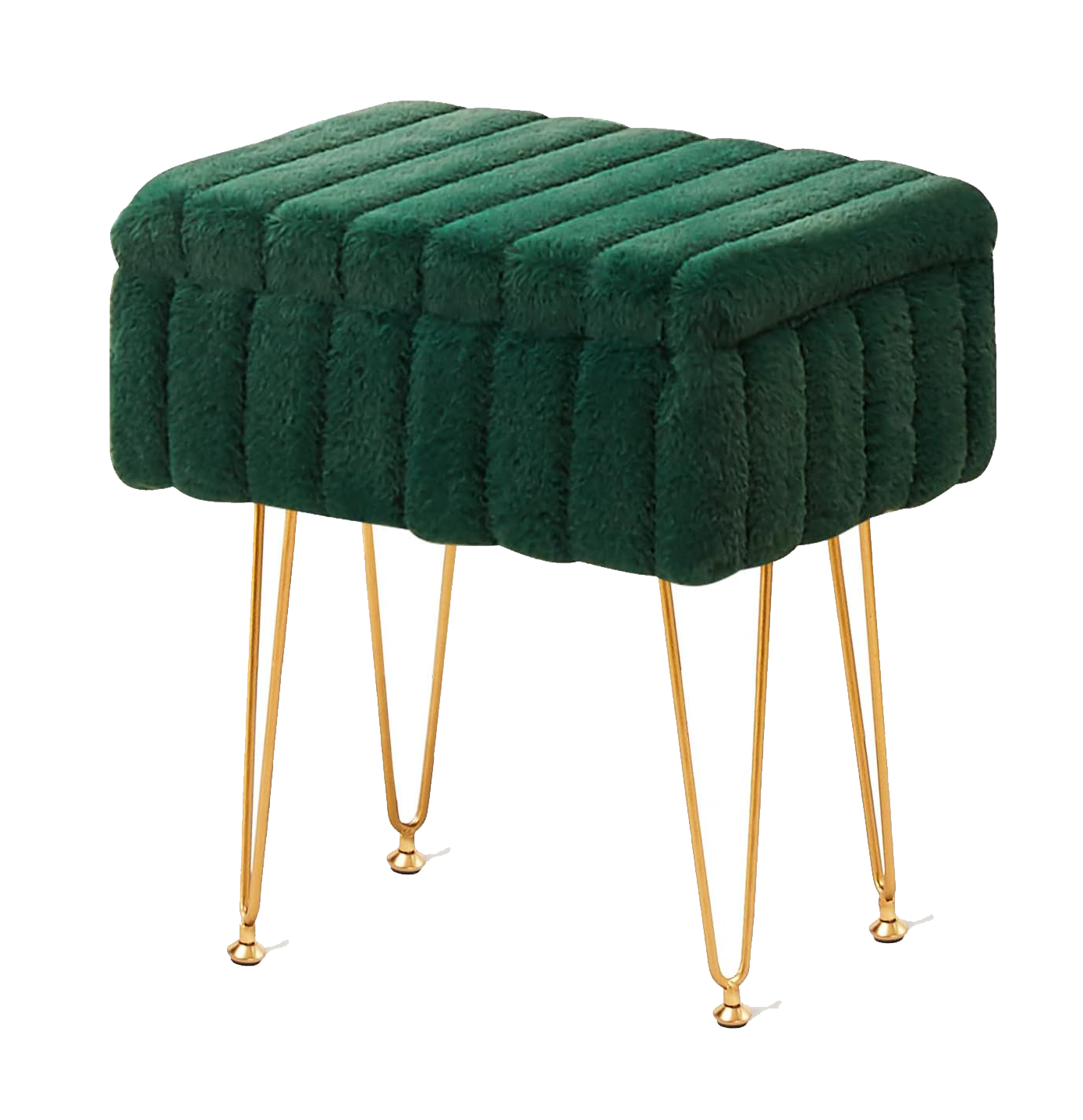 Modern Storage Bench with Metal Legs