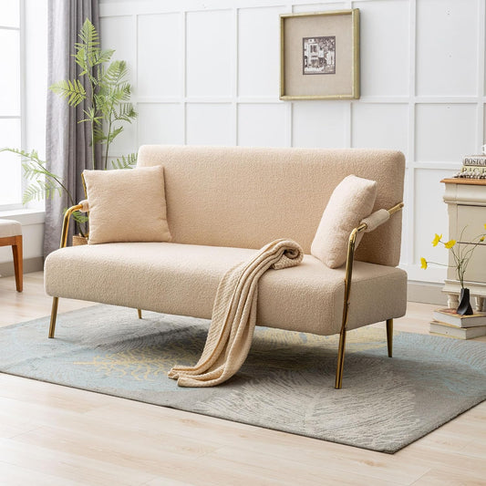 Modern Bouclé Loveseat Sofa