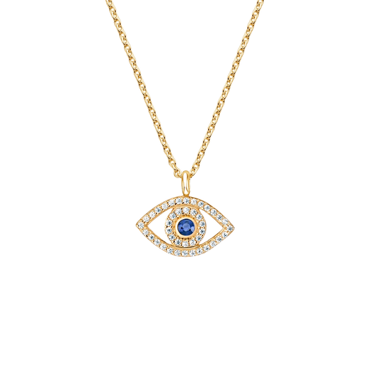 Evil Eye Sapphire And Diamond Pendant