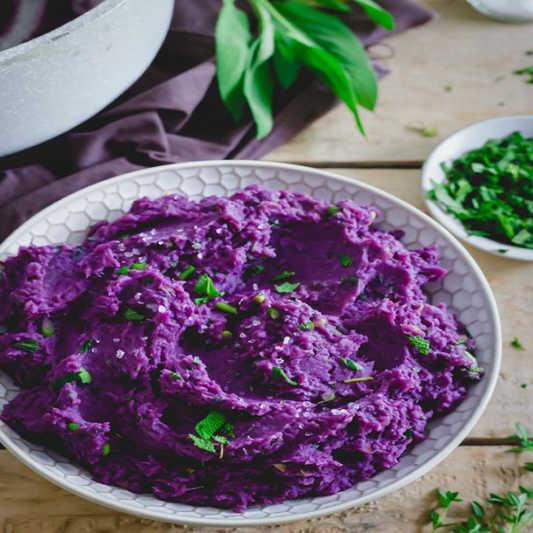 Mashed Purple Sweet Potatoes