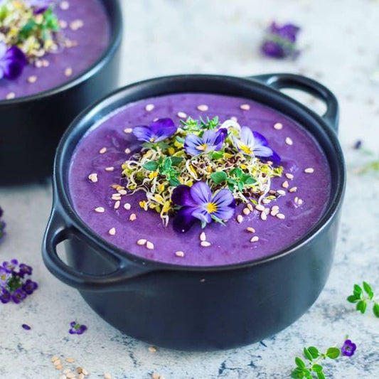 Purple Sweet Potato Cashew Cream Soup