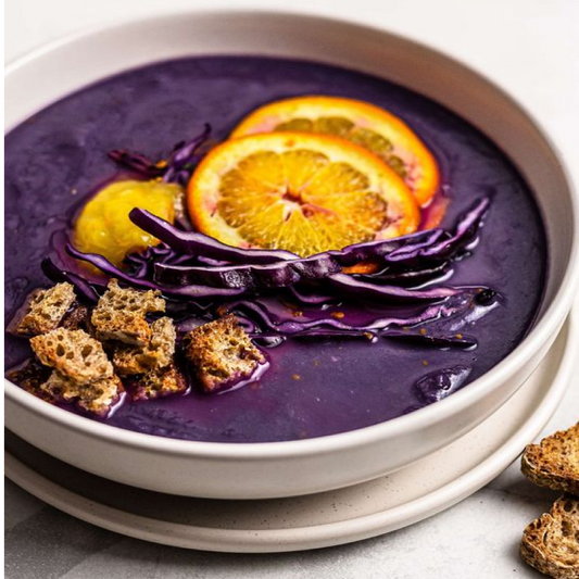 Red Cabbage Soup with Orange Sauce