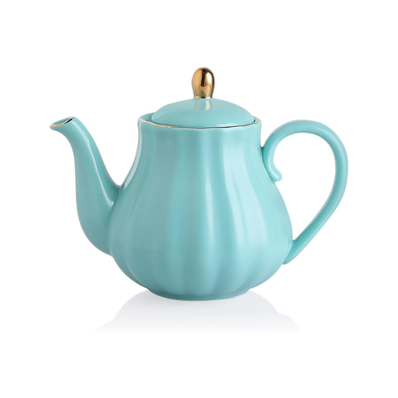 Royal Ceramic Tea Pot with Removable Stainless Steel Infuser