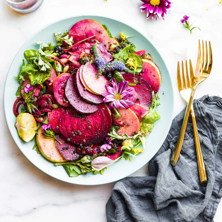 Zingy Marinated Beet and Apple Salad