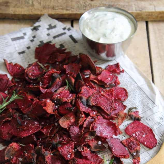 Sea salt and vinegar beet chips