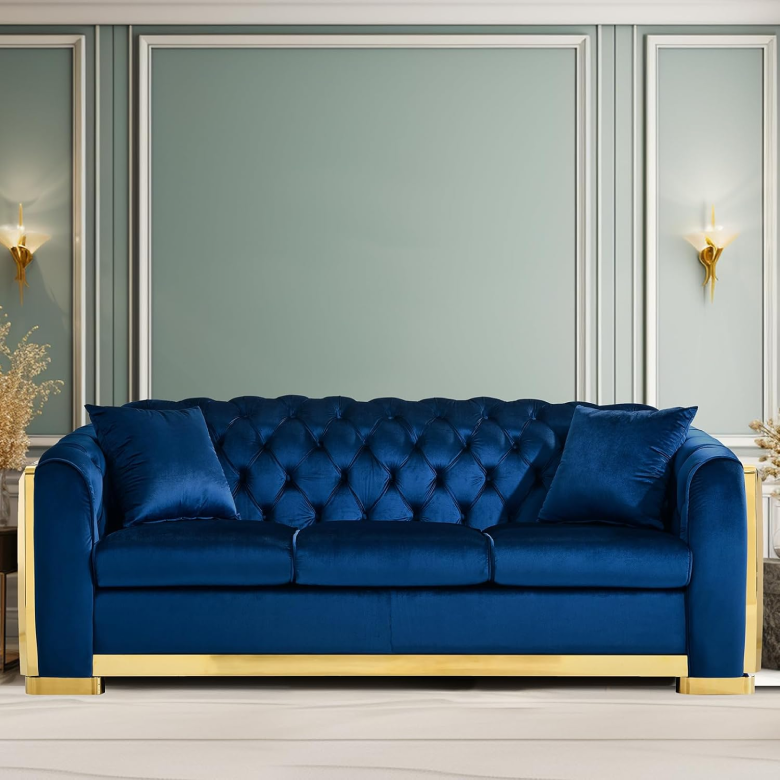 Blue Velvet Couch