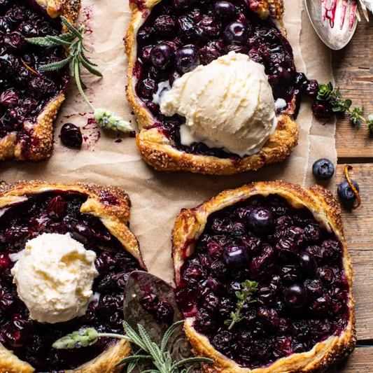 Bursting Blueberry Lemon Thyme Tarts