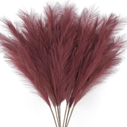 Burgundy Faux Pampas