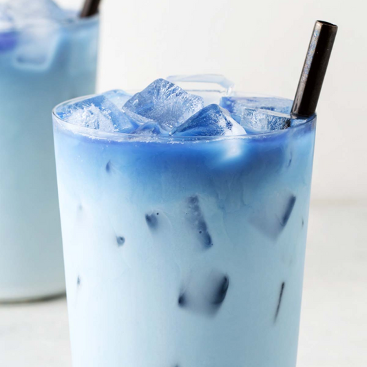 Iced Butterfly Pea Flower Tea Latte