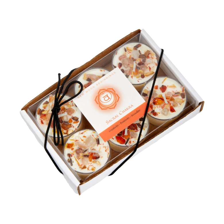 Sacral Chakra Candle Set by New Moon Beginnings
