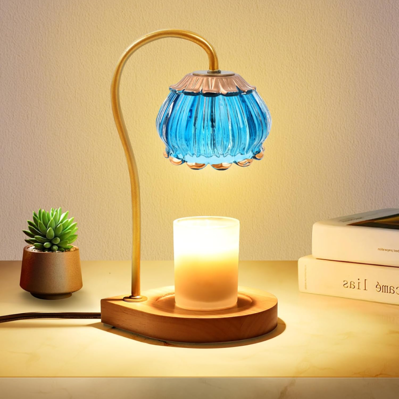 Bright Blue Candle Warmer Lamp