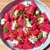 Beet and Goat Cheese Pasta - Chakra Lounge
