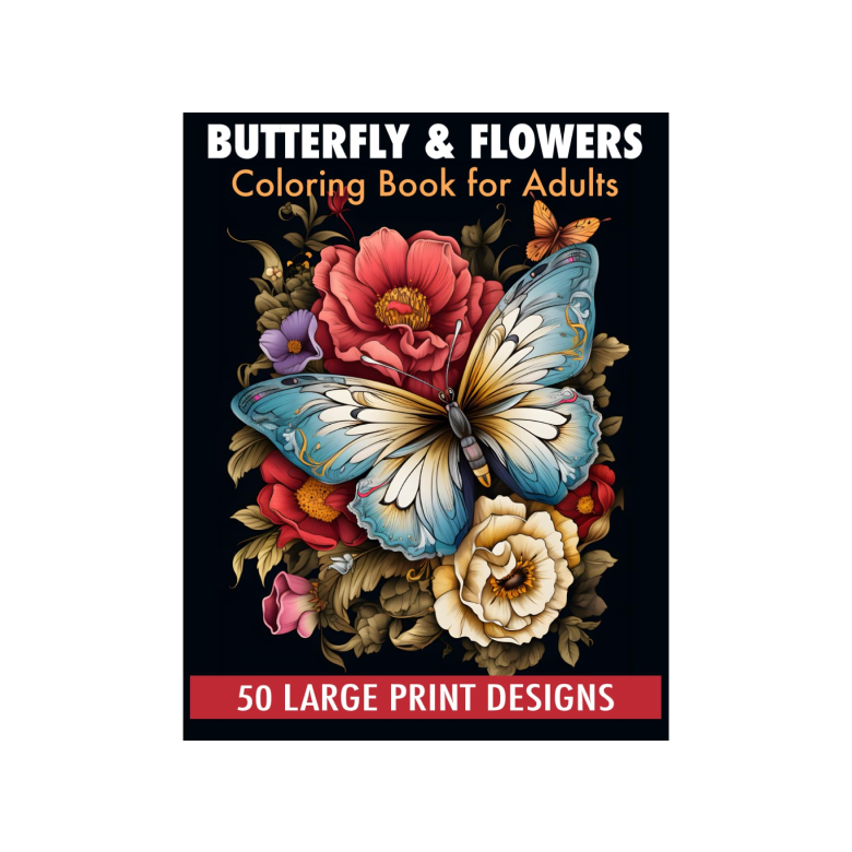 Butterfly & Flowers Coloring Book