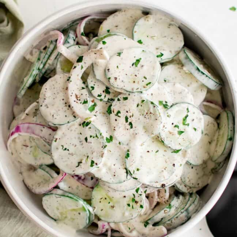 Creamy Italian Cucumber Salad