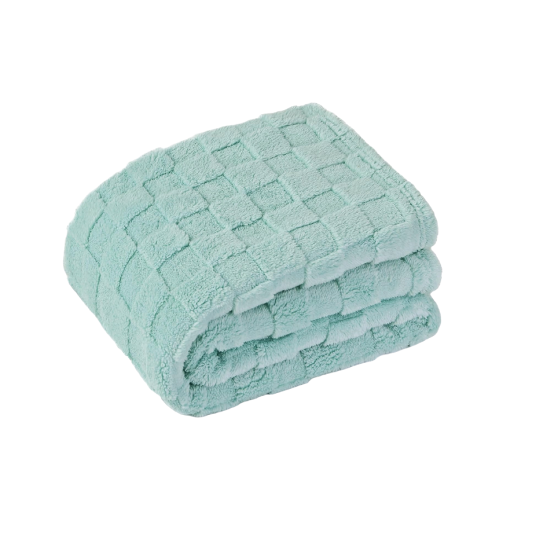 Cyan Fleece Throw Blanket 50