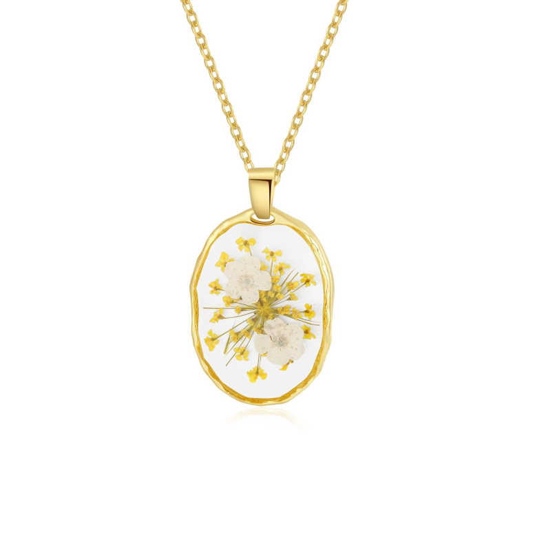 Pressed Flower Necklace
