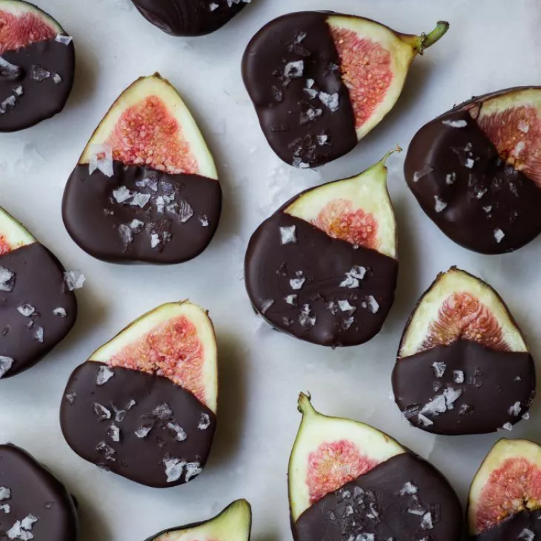 Dark Chocolate and Sea Salt Dipped Figs