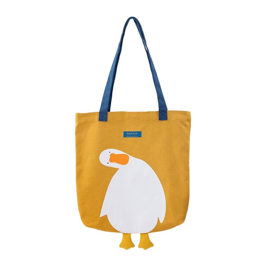 Cute Duck Canvas Tote Bag