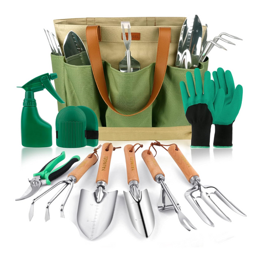 Heavy Duty Stainless Steel 10-Piece Garden Tools Set