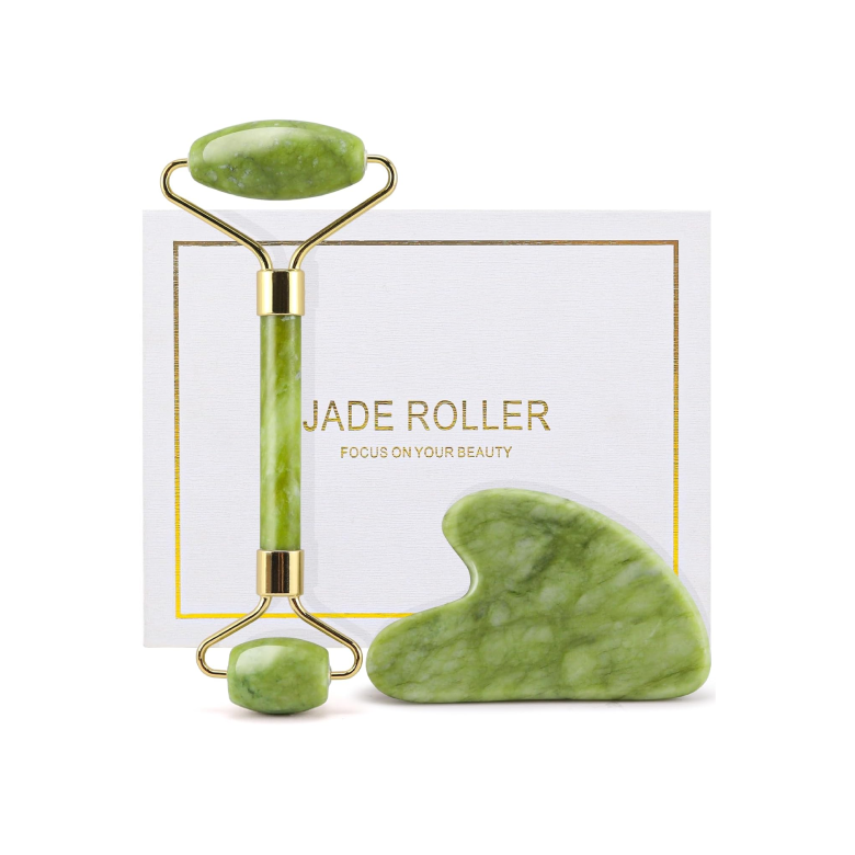 Gua Sha and Jade Roller Set