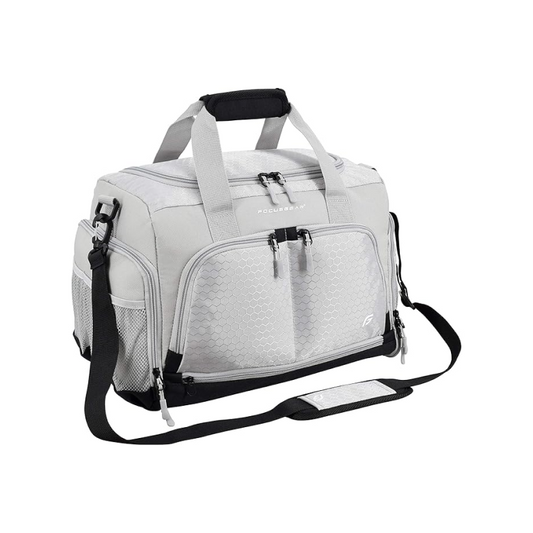 Duffel Bag with 10 Optimal Compartments Including Water Resistant Pouch