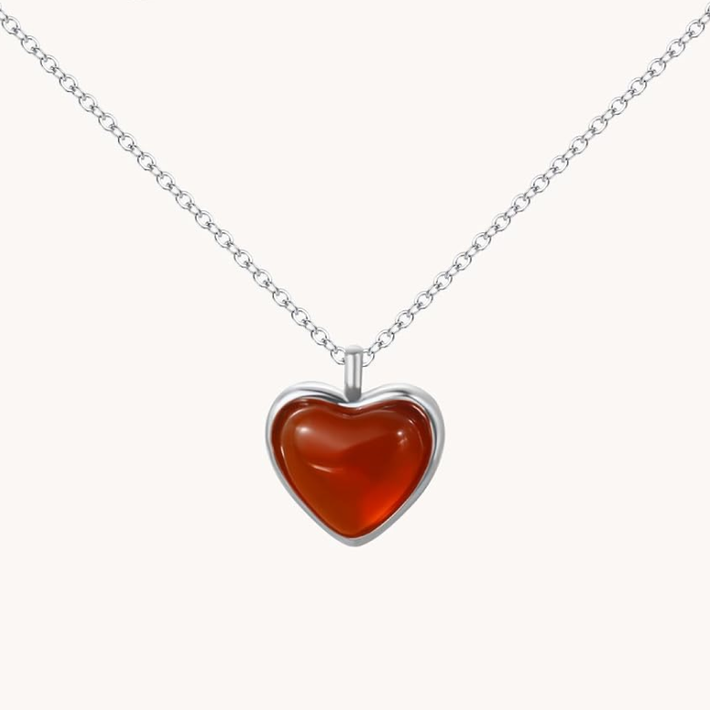 Red Heart Carnelian Necklace - Chakra Lounge