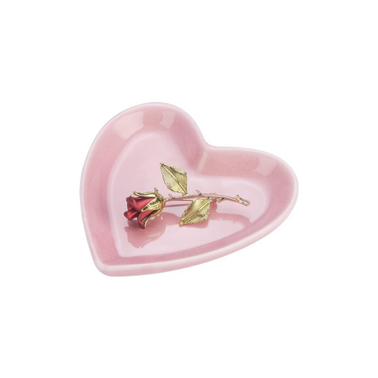 Pink Heart Jewelry Tray