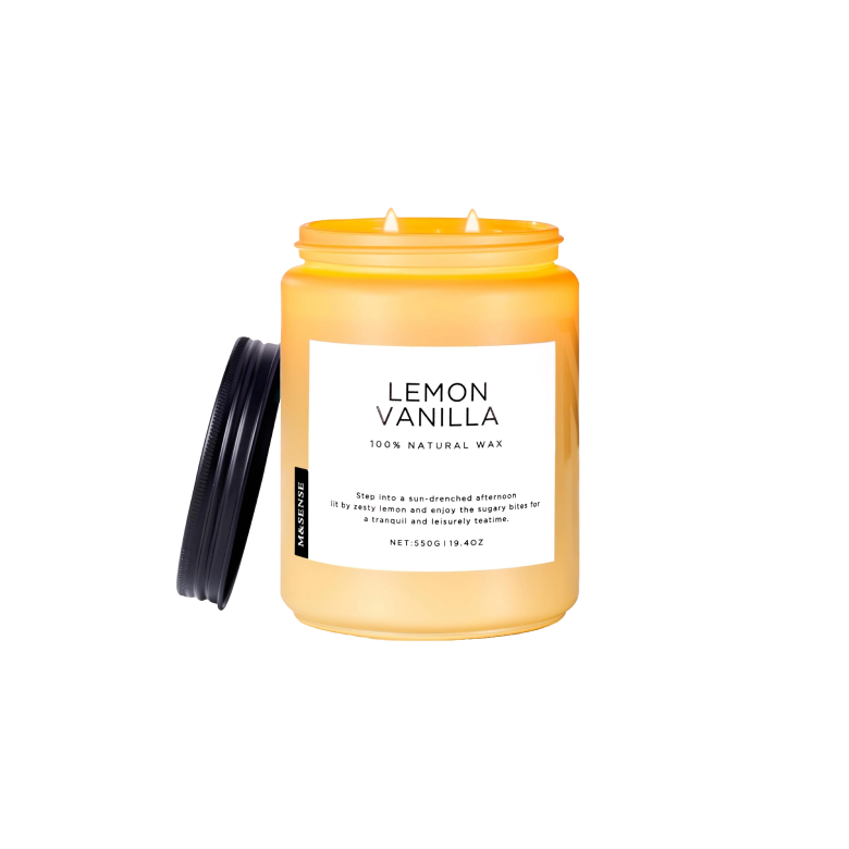 Lemon Vanilla Scented Candles, 19.4oz