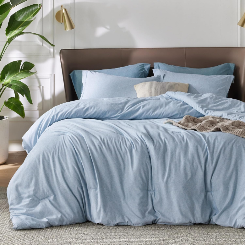 Light Blue Queen Comforter Set