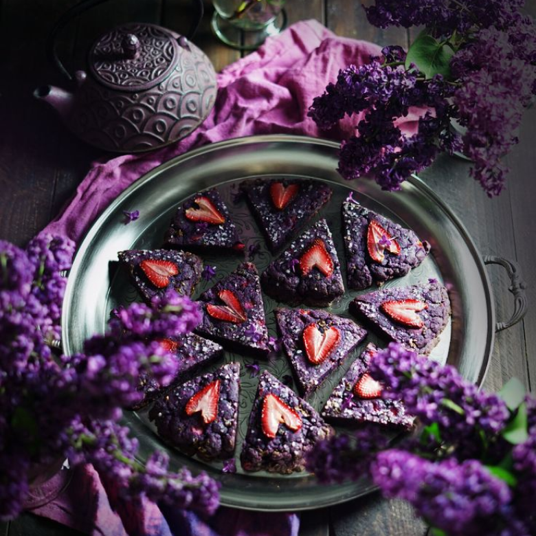 Purple Lilac and Strawberry Scones - Chakra Lounge