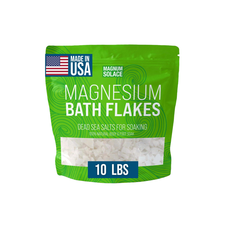 Magnesium Flakes for Bath - Magnesium Chloride & Dead Sea Salts, 10 lbs