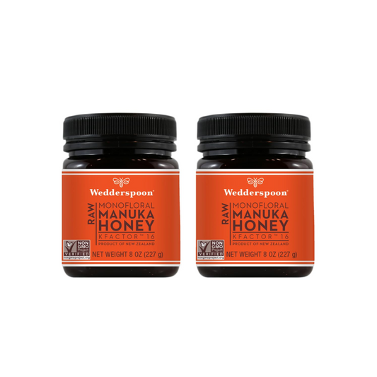 Wedderspoon Raw Premium Manuka Honey 8 oz Pack of 2