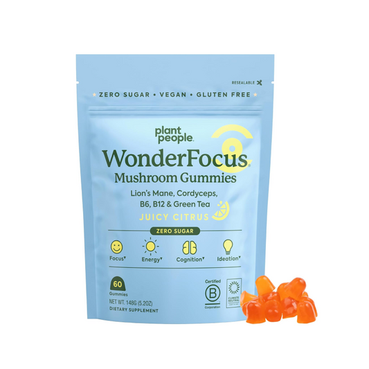 Plant People WonderFocus Mushroom Gummies with Lion’s Mane & Cordyceps