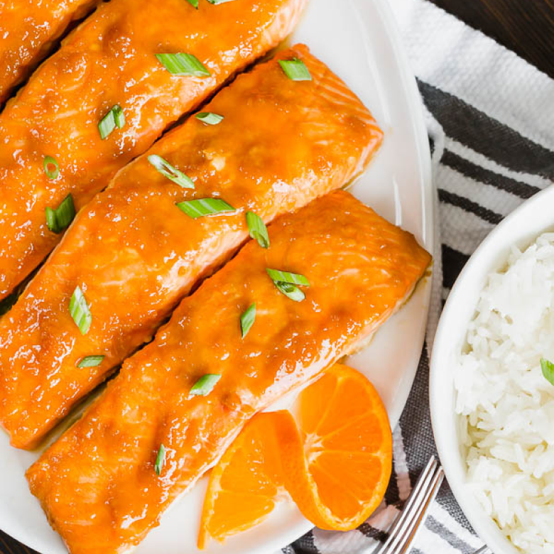 Baked Orange Ginger Salmon