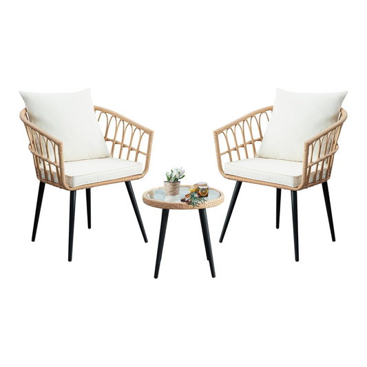 Outdoor Wicker Bistro Chair Set