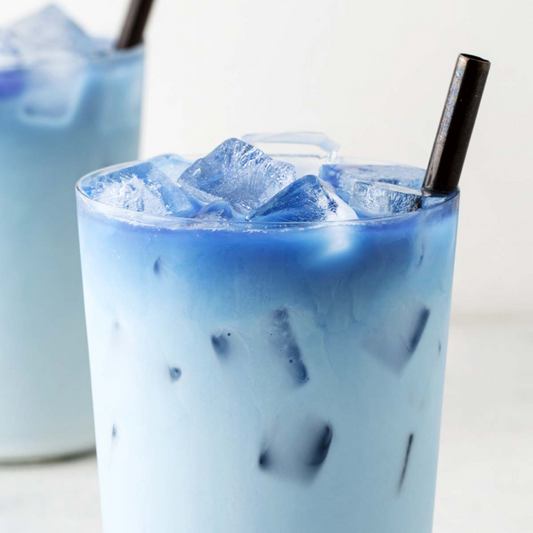 Iced Butterfly Pea Flower Tea Latte