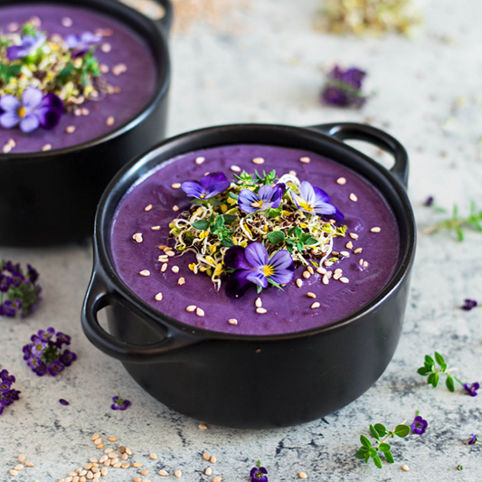 Purple Sweet Potato Cashew Cream Soup