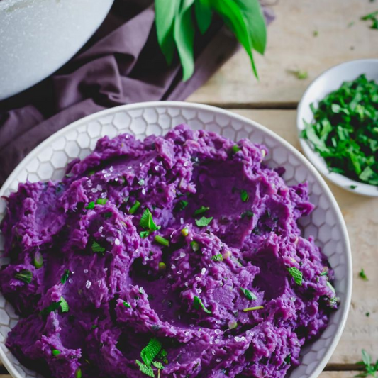 Mashed Purple Sweet Potatoes