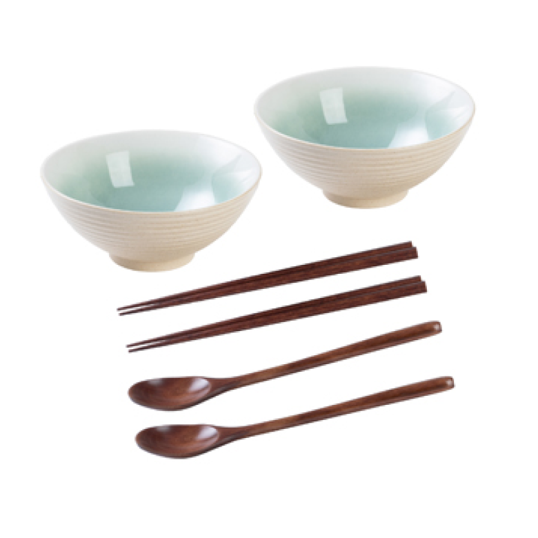 Ceramic Japanese Ramen Bowl Set, 8