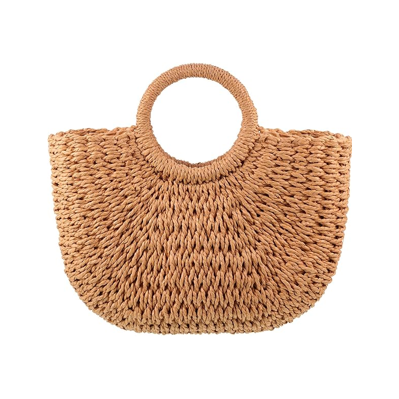 Straw Rattan Woven Handbag