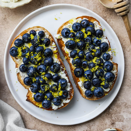 Lemon Blueberry Ricotta Toast