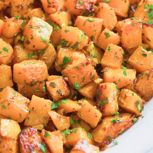 Roasted Butternut Squash with Garlic and Herbs