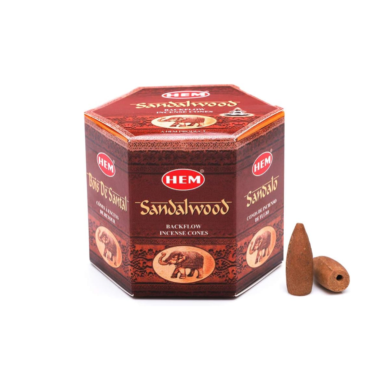 Sandalwood Backflow Brown Incense Cones