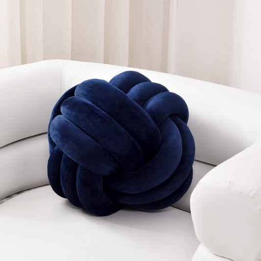 Midnight Blue Soft Knot Pillow Ball