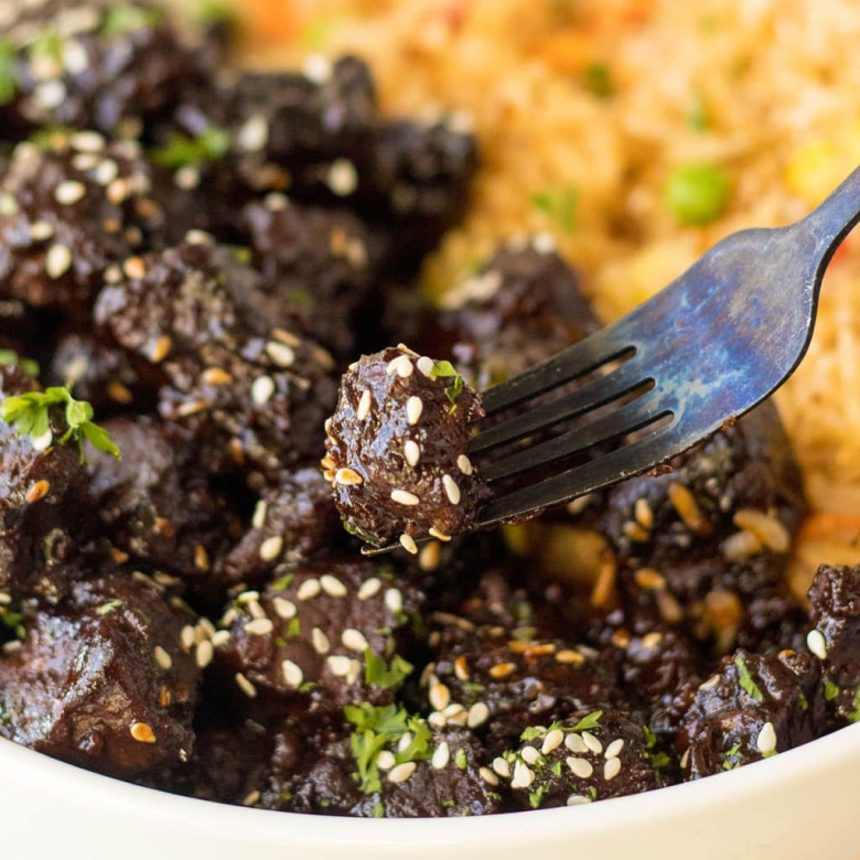 Crockpot Honey Garlic Steak Bites
