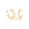 Sun Hoop Earrings 14K Gold Hypoallergenic
