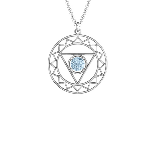 Throat Chakra Pendant 925 Sterling Silver