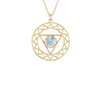 10K Solid Gold Throat Chakra Pendant