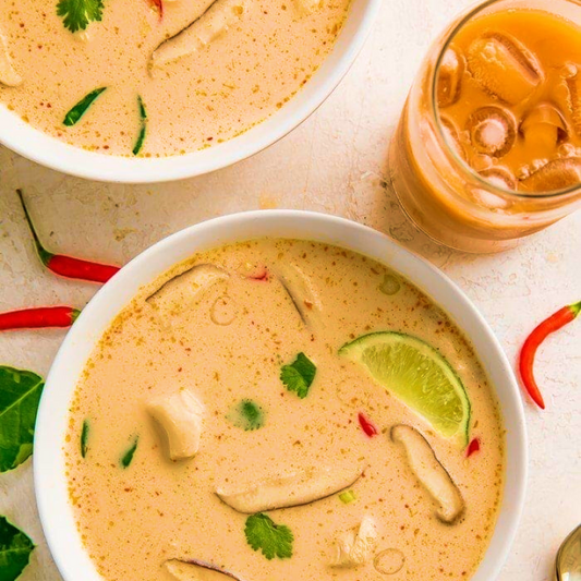 Slow Cooker Tom Kha Soup (Thai Coconut Chicken Soup)