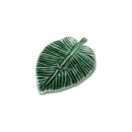 Leaf Decorative Trinket Ring Dish Holder